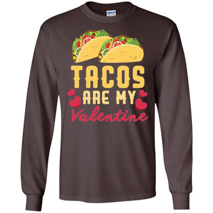 Funny Valentines Day Shirt Tacos Lovers Love Heart Gift Shirt Dark Chocolate
