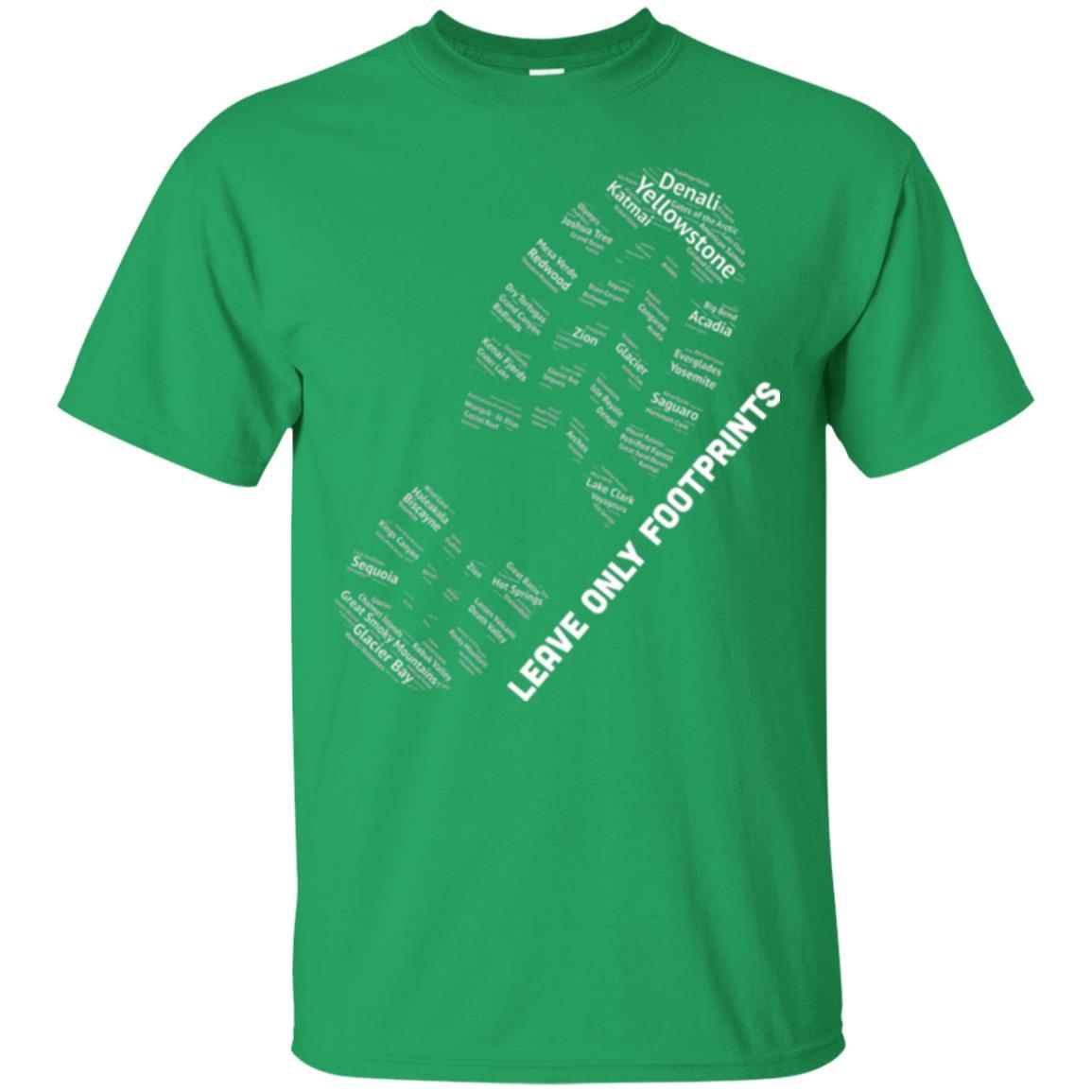 National Parks Boot Print Shirt Listing All T-shirt Irish Green