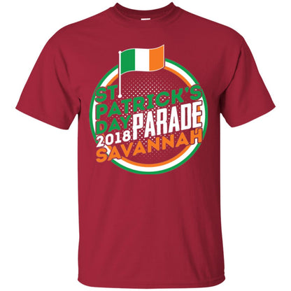 Parade Savannah 2018 Ireland Flag St. Patrick_s Day T-shirt Cardinal