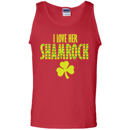 St. Patrick's Day T-shirt I Love Her Shamrock Red