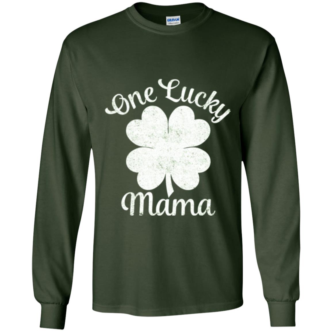 One Lucky Shamrock Mama St. Patrick's Day T-shirt Forest Green