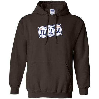 Funny Jiu Jitsu Bjj License Plate T-shirt Dark Chocolate