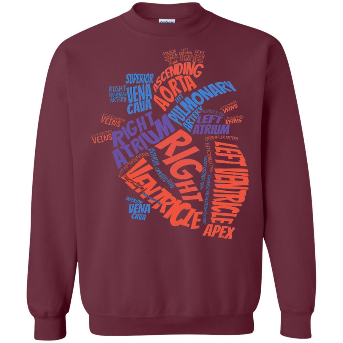 Anatomical Heart T-shirt Maroon