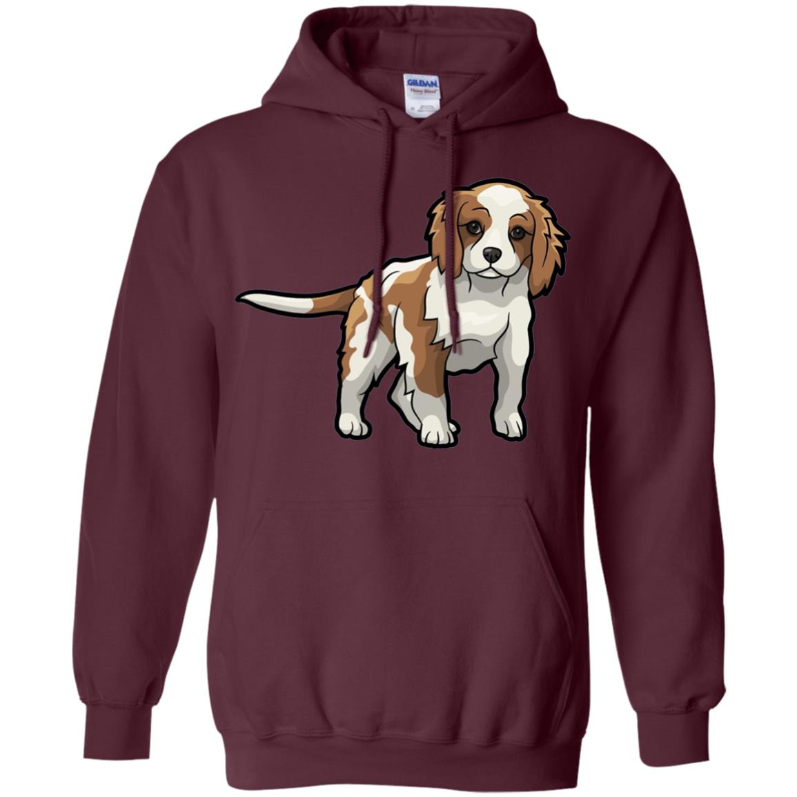 Cute Blenheim Cavalier King Charles Spaniel T-shirt Maroon