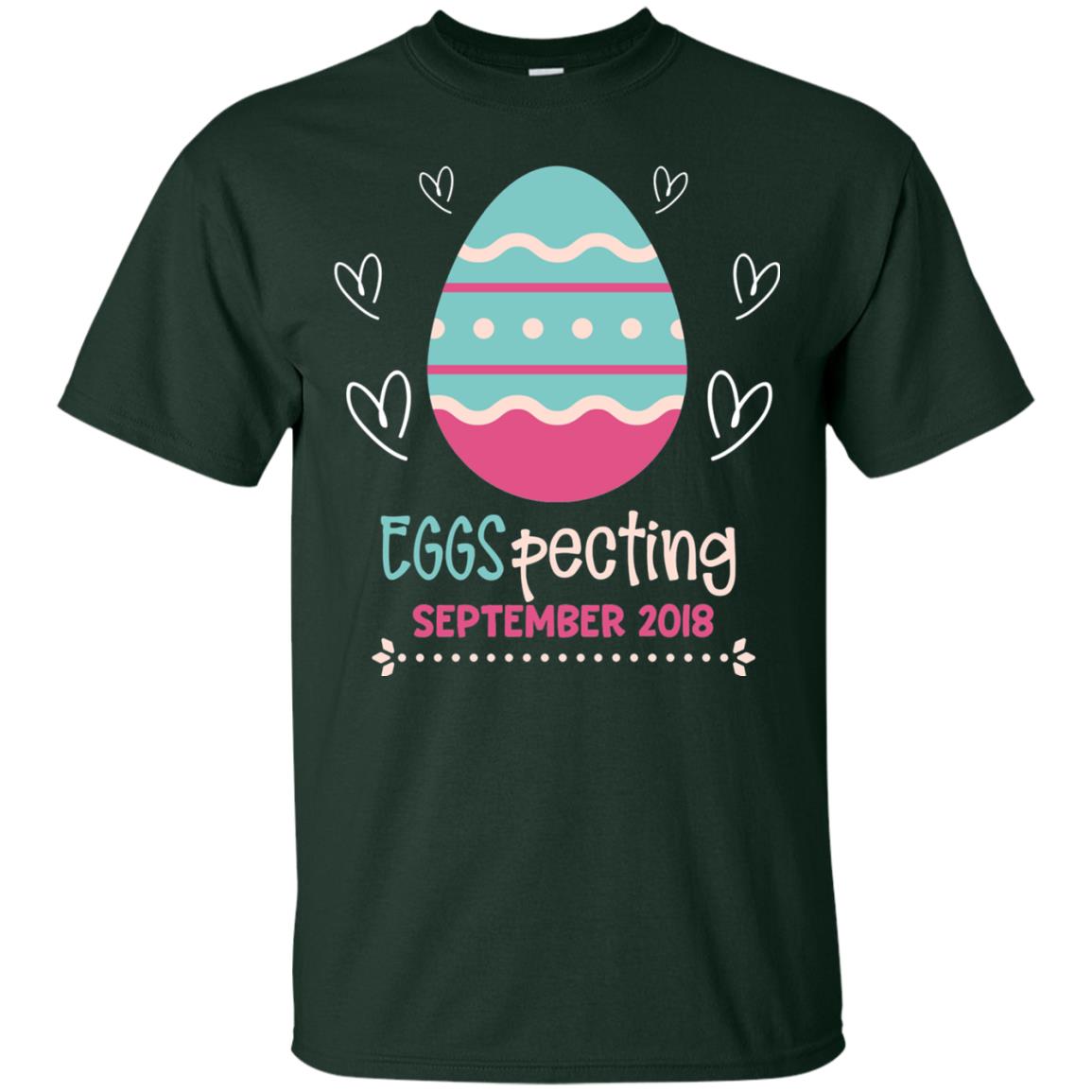 Easter Pregnancy Announcement Shirt Eggspecting September 2018 Forest