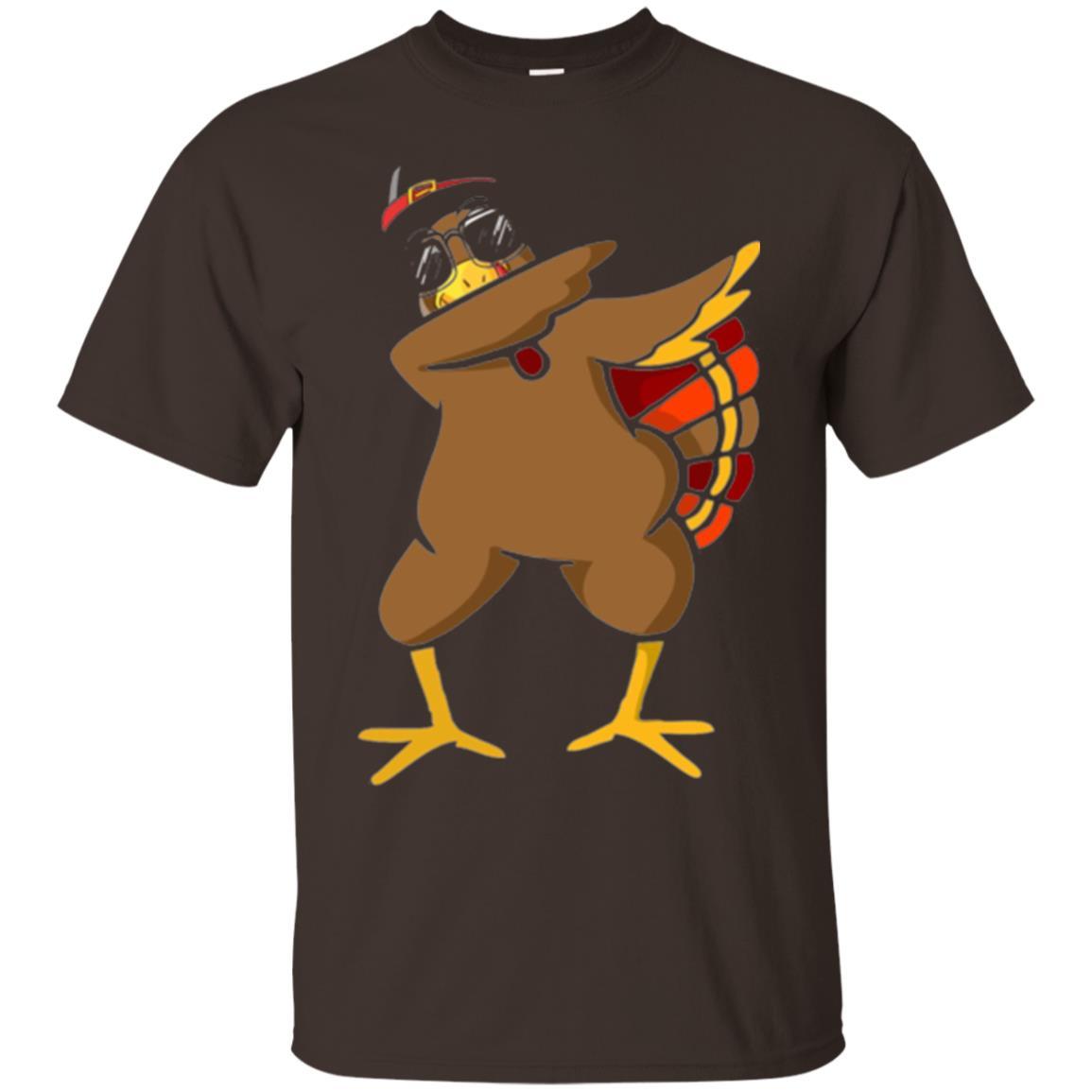 Thanksgiving T-shirt Dabbing Turkey Dark Chocolate
