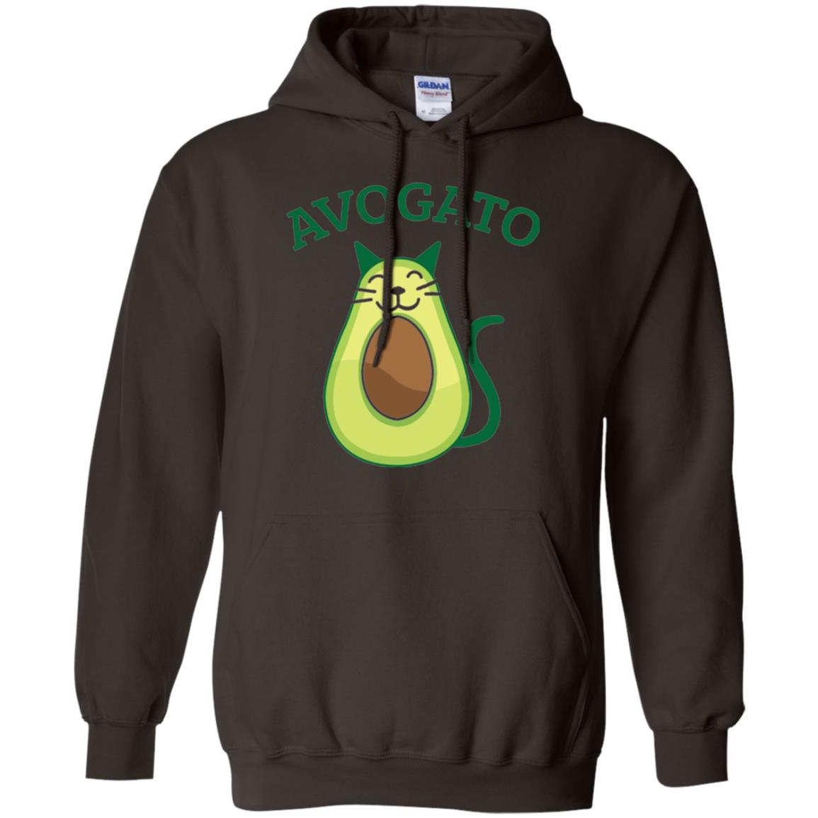 Avogato Avocado Cat Kitty Funny Meow T-shirt Dark Chocolate