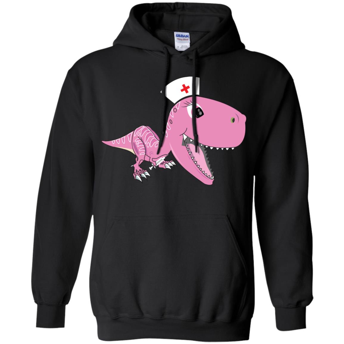 Dinosau-nurse Dinosaurus Nursing Shirt Black