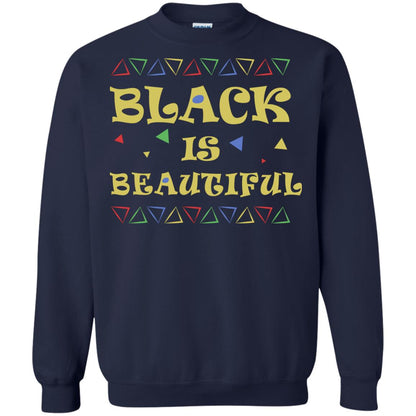 African American T-shirt Black Is Beautiful Navy
