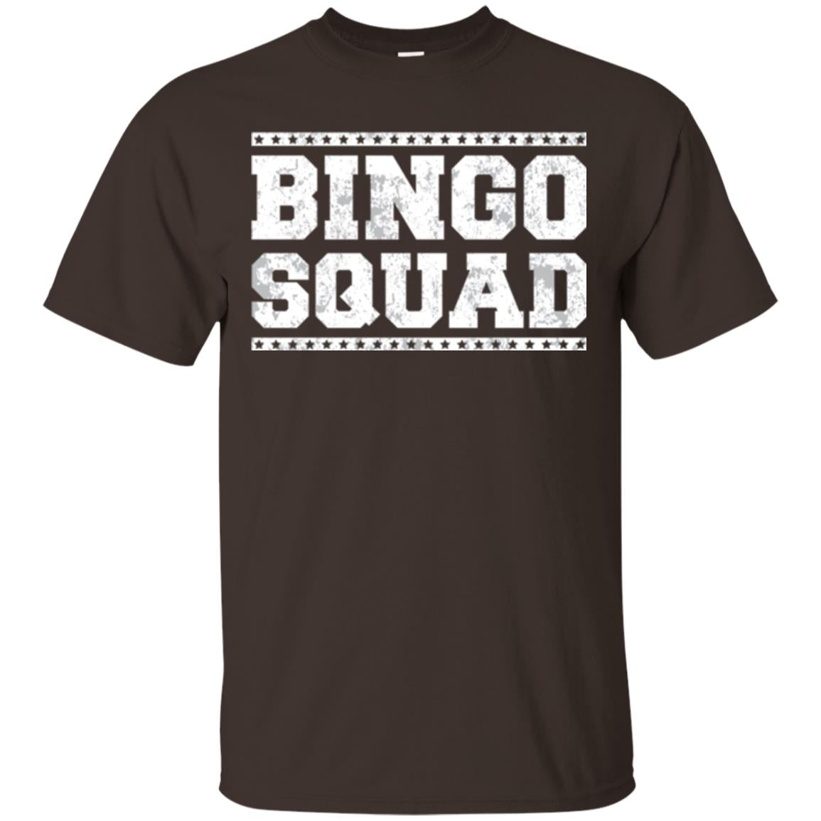 Bingo Squad Distressed Style Lucky Player T-shirt Dark Chocolate