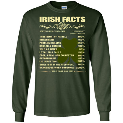 Irish Facts Intelligent Problem Solving Shirt Forest Green