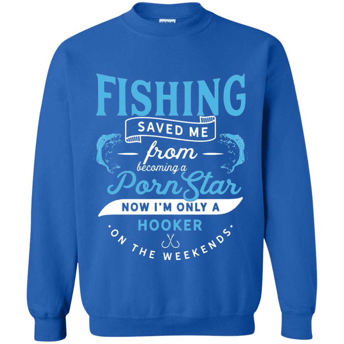 Funny Fishing Tshirts Im Only A Hooker On The Weekends Royal