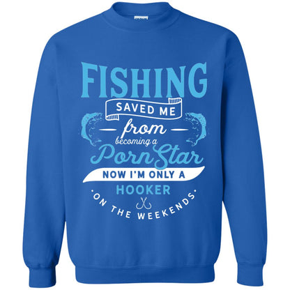 Funny Fishing Tshirts Im Only A Hooker On The Weekends Royal