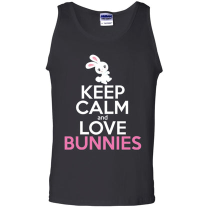 Bunny T-shirt Keep Calm And Love Bunnies Black