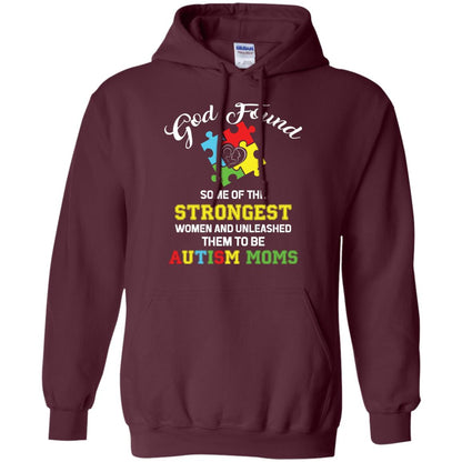 And Unleashed Them To Be Autism Moms Autism Shirt For Mom Maroon