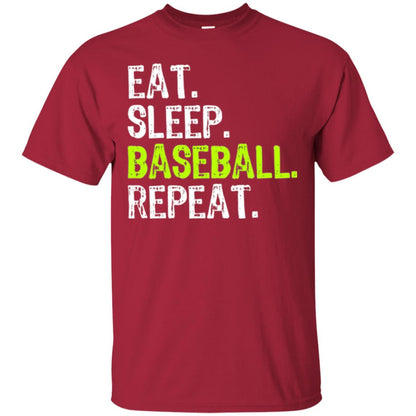 Baseball T-shirt Eat Sleep Baseball Repeat Cardinal
