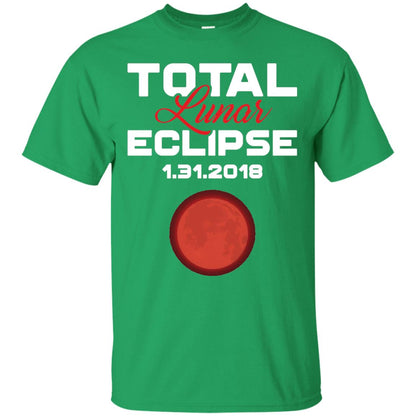 Eclipse January 31st 2018 Total Lunar Eclipse T-shirt Blood Moon Irish Green