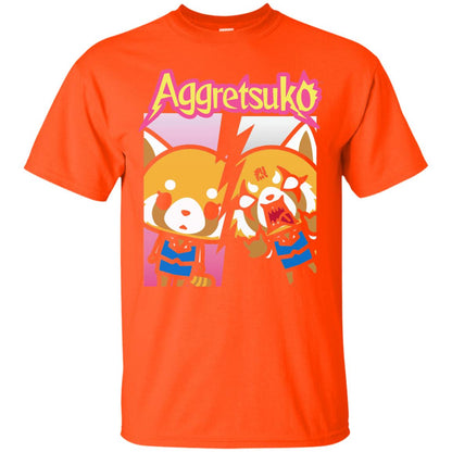 Aggretsuko Split Personality T-shirt Orange
