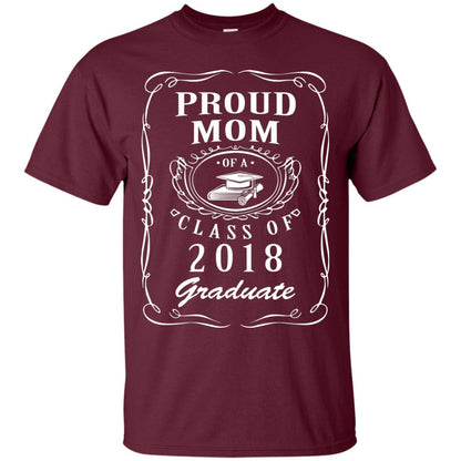 Proud Mom Of A Class Of 2018 Graduate Mommy Shirt Maroon