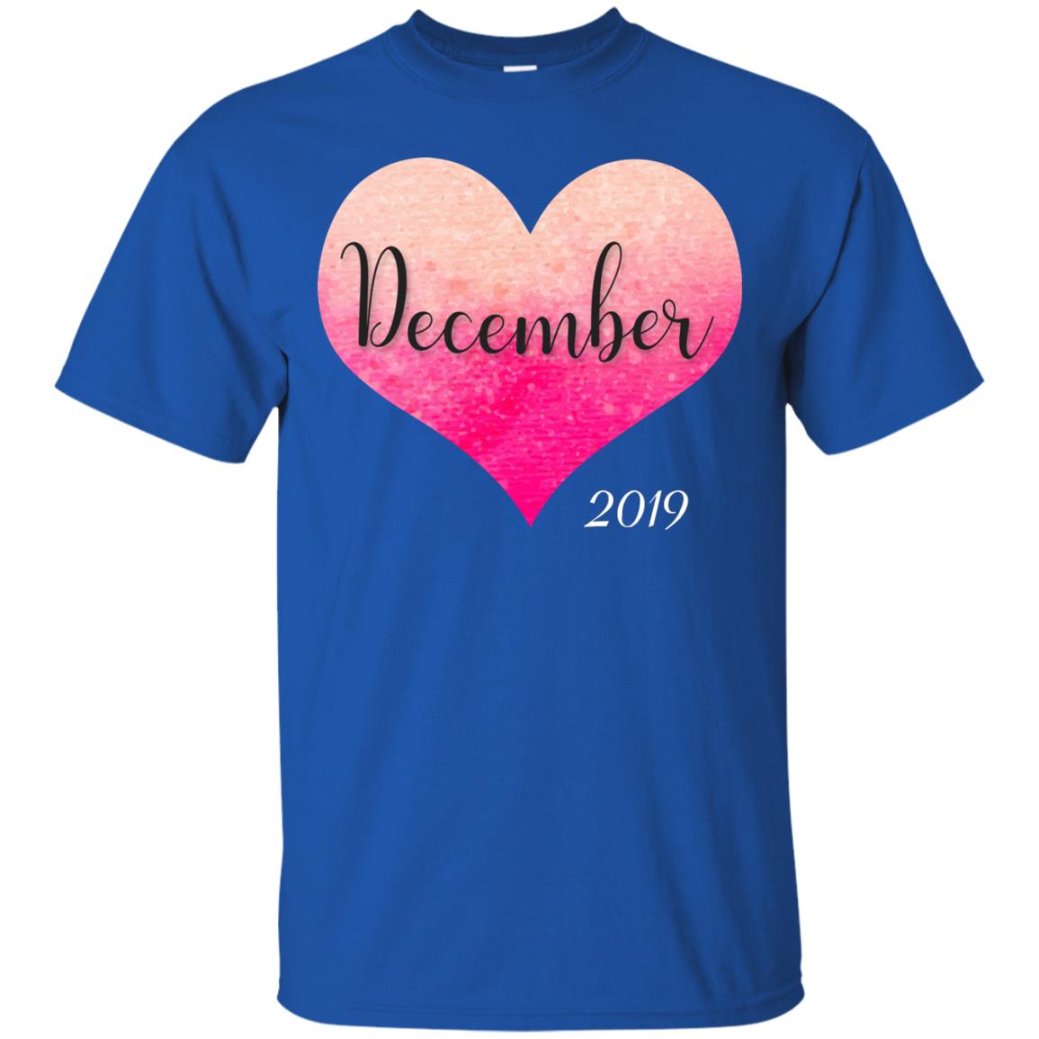Pregnancy Reveal Announcement Party December 2019 Shirt Royal