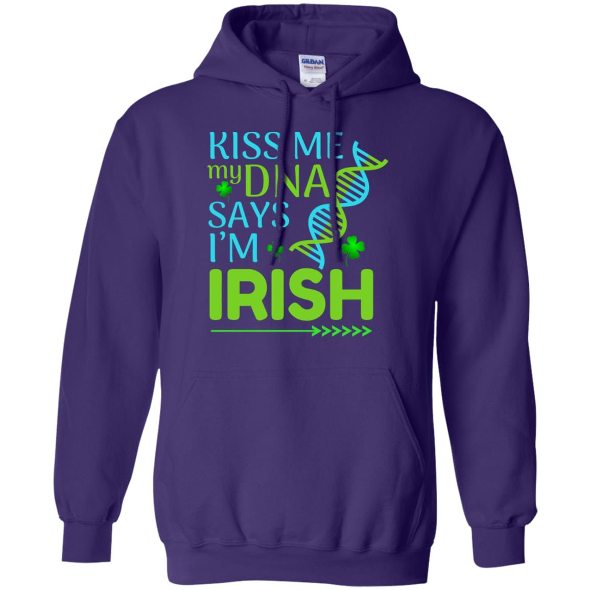 Kiss Me My Dna Say I'm Irish Saint Patricks Day Shirt Purple