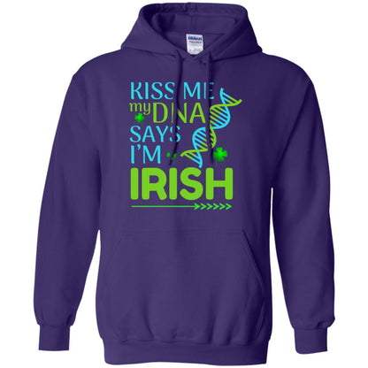 Kiss Me My Dna Say I'm Irish Saint Patricks Day Shirt Purple
