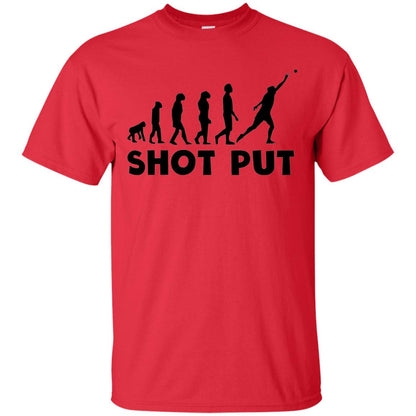Funny Shot Put Evolution T-shirt Red