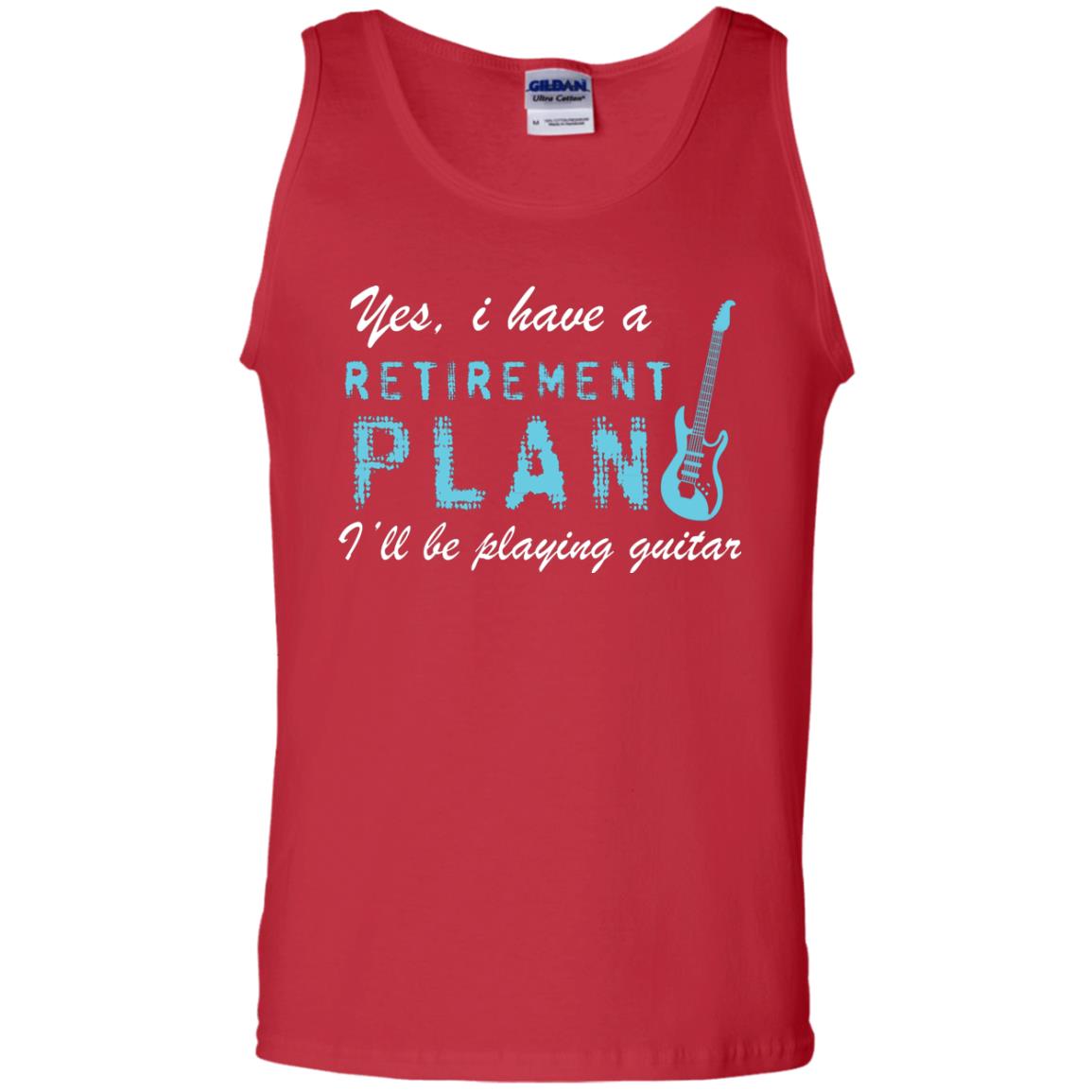 Yes I Have A Retirement Plan I’ll Be Playing Guitar Guitarist T-shirt Red