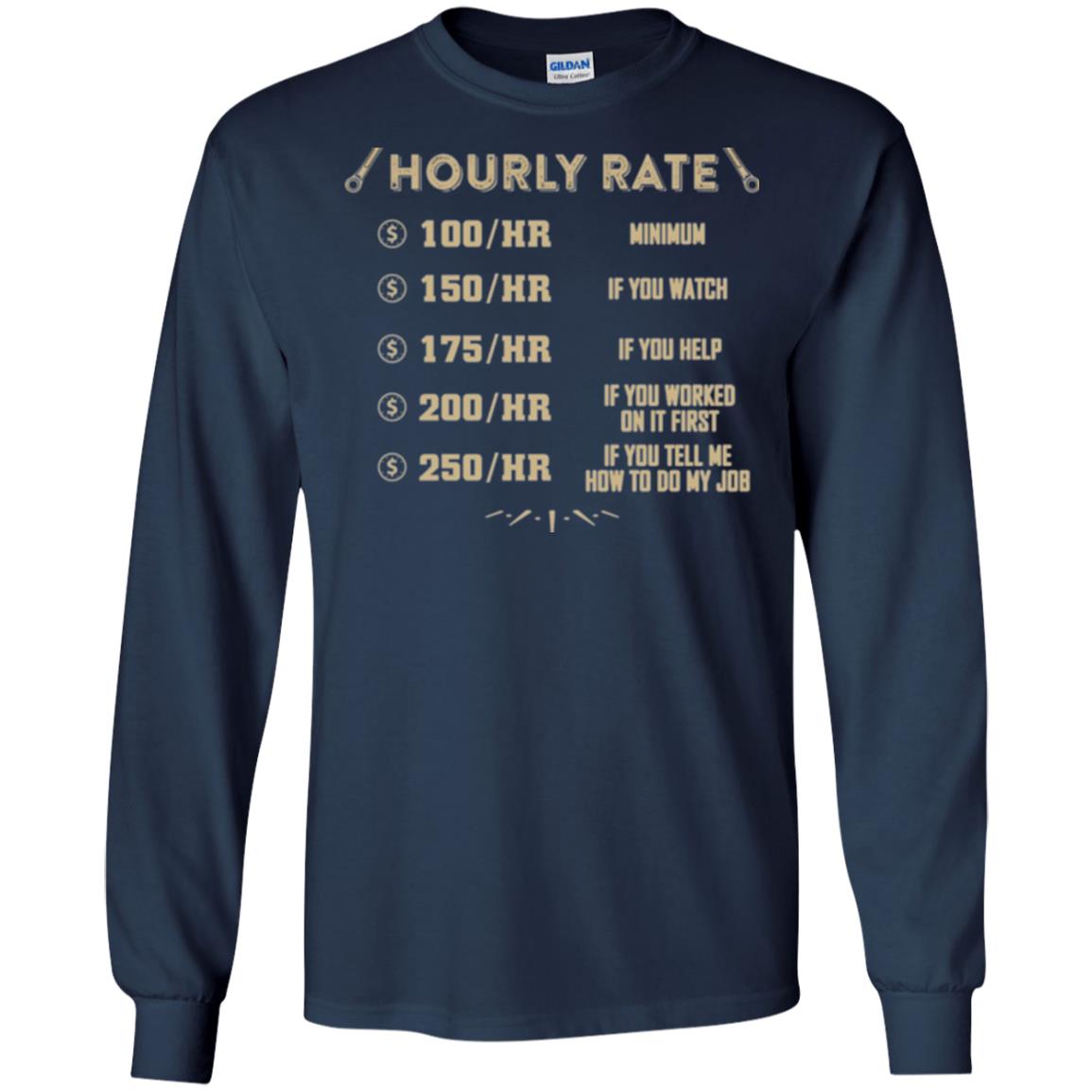 Mechanic T-shirt Mechanic Hourly Rate Navy
