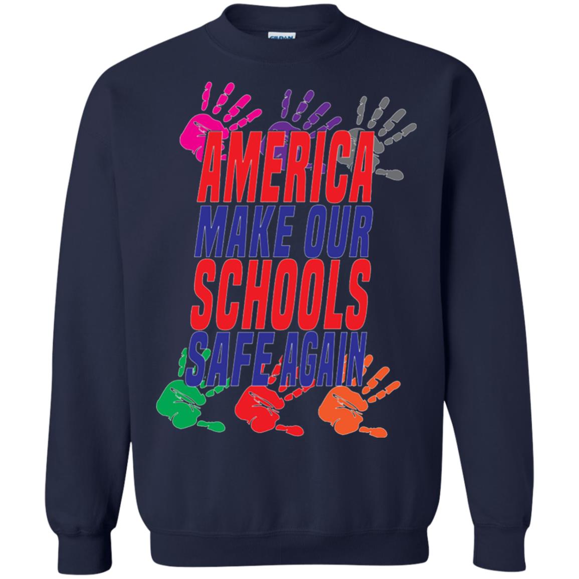 America Make Our Schools Safe Again Gu Control T-shirt Navy