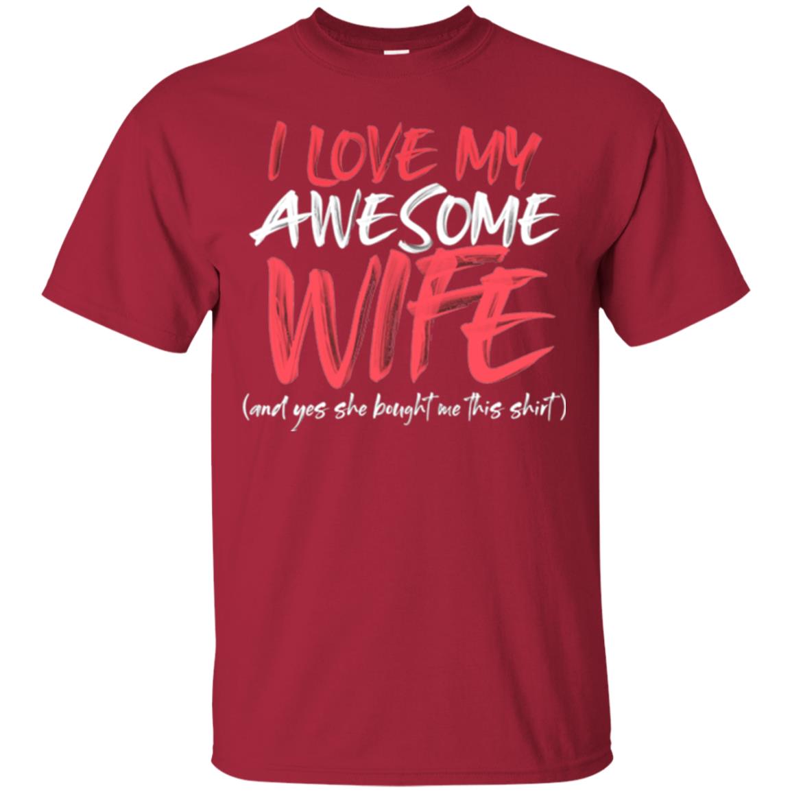 Valentines Day T-shirt I Love My Awesome Wife Cardinal