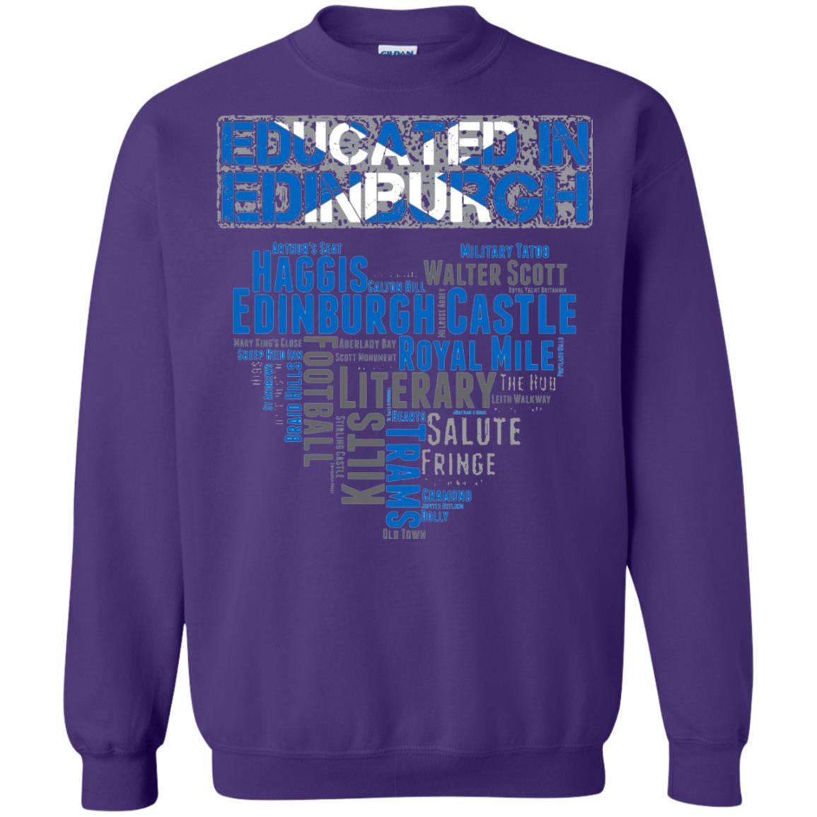 Edinburgh T-shirt Educated In Edinburgh Purple