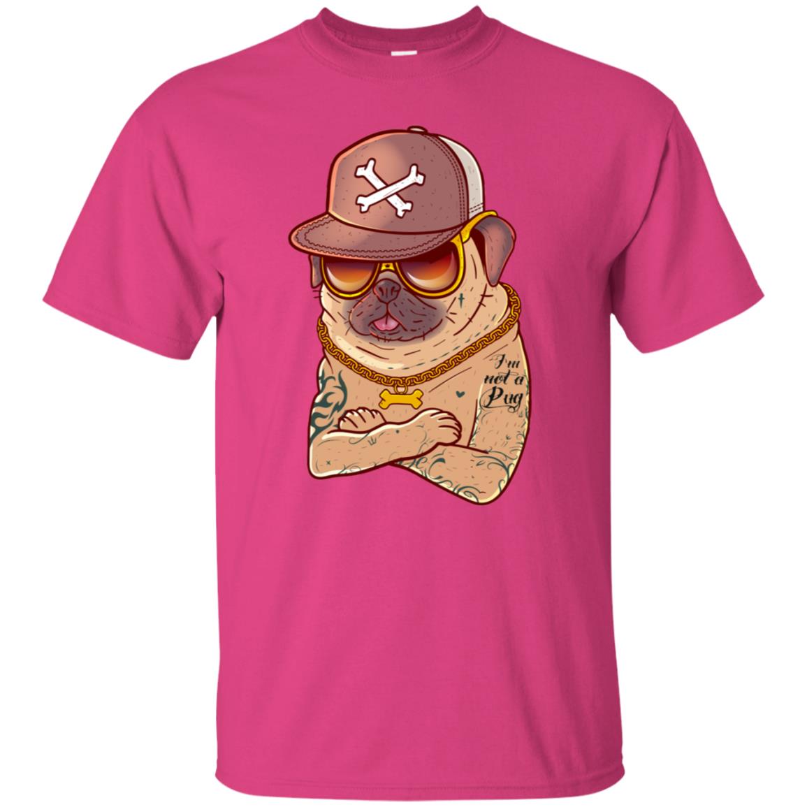 I'm Not A Pug Tattoo Dog Owner Shirt Heliconia