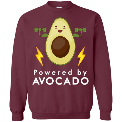 Powered By Avocado Fitness Shirt Maroon