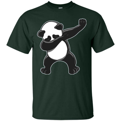 Funny Panda Dab T-shirt Cute Dabbing Panda Forest Green