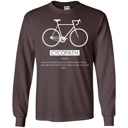 Biker T-shirt Cycopath Definition T-shirt Dark Chocolate