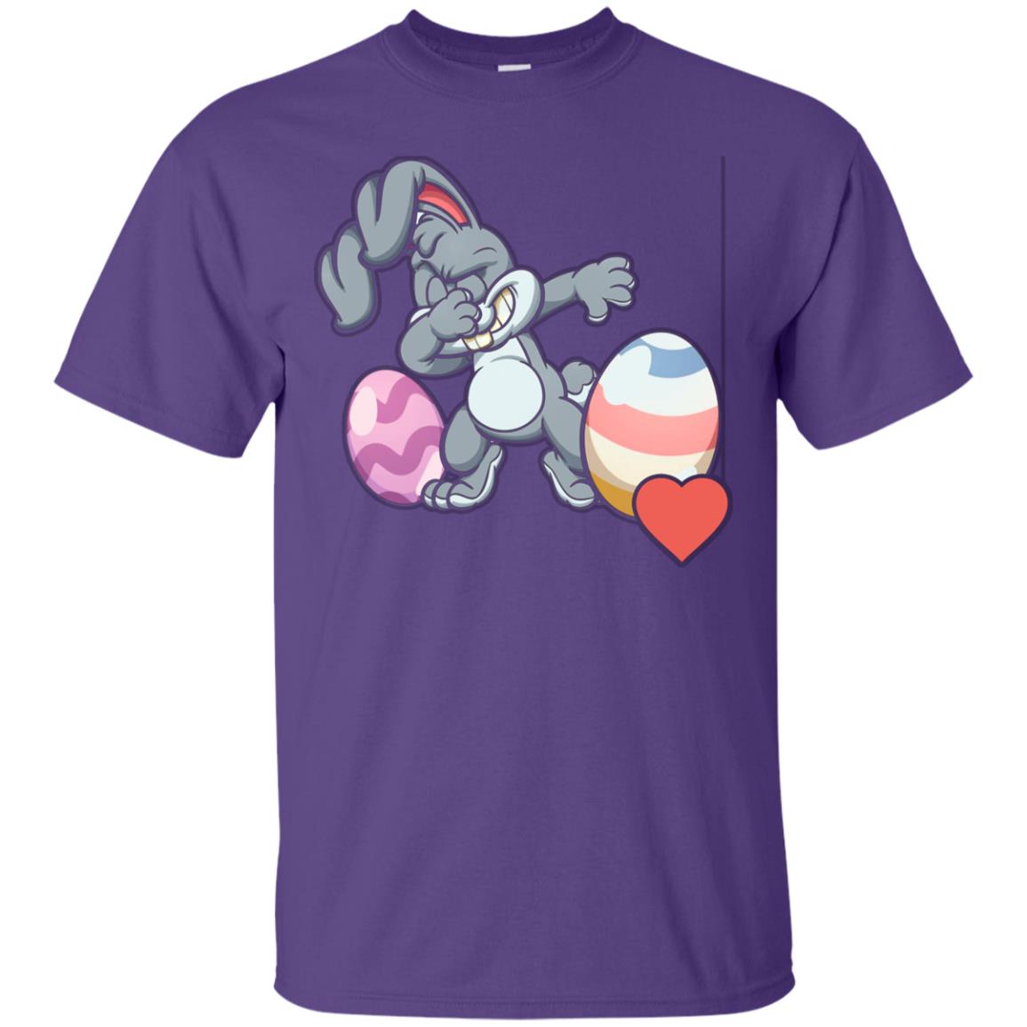 Easter Bunny Dabbing Gift Shirt Easter Holiday Purple