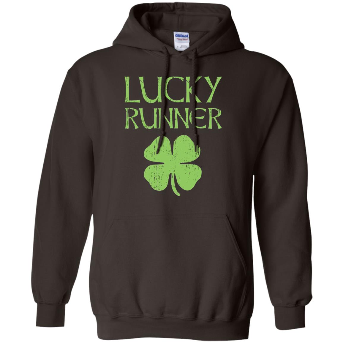 Irish Running Lucky Runners St. Patrick_s Day T-shirt Dark Chocolate
