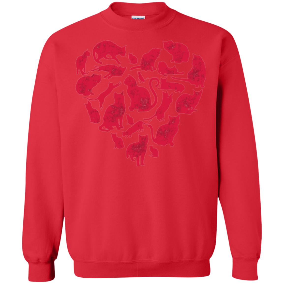 Valentines Day Cat T-shirt Red