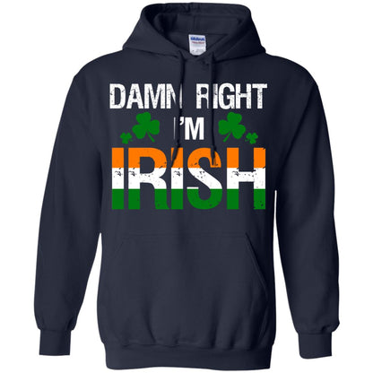 Damn Right I_m Irish Shirt Navy