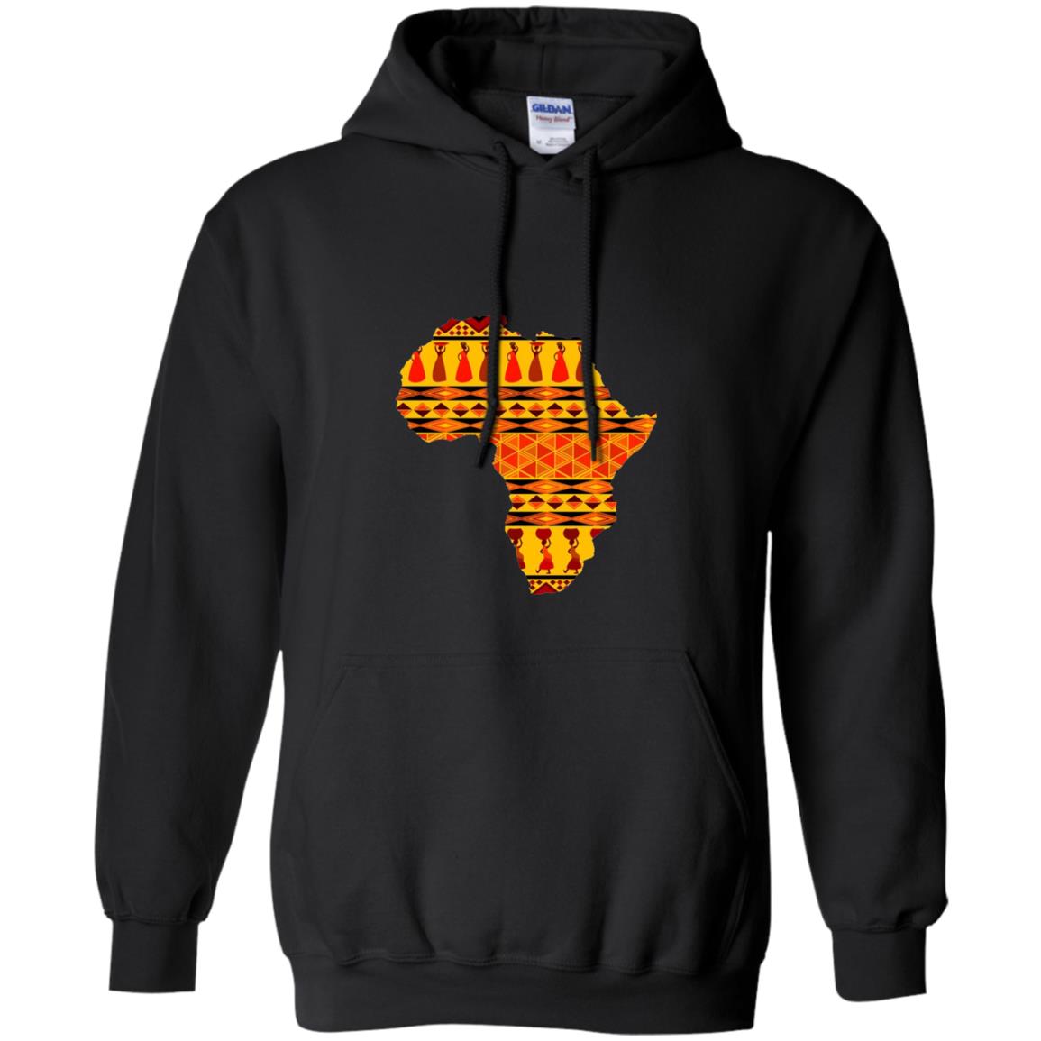 African Pride Ankara Tribal Pattern T-shirt Black