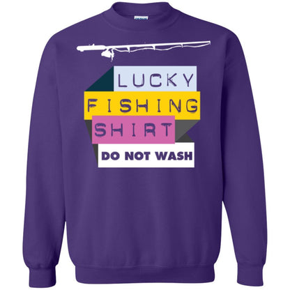 Fisherman T-shirt Lucky Fishing Shirt Do Not Wash Purple