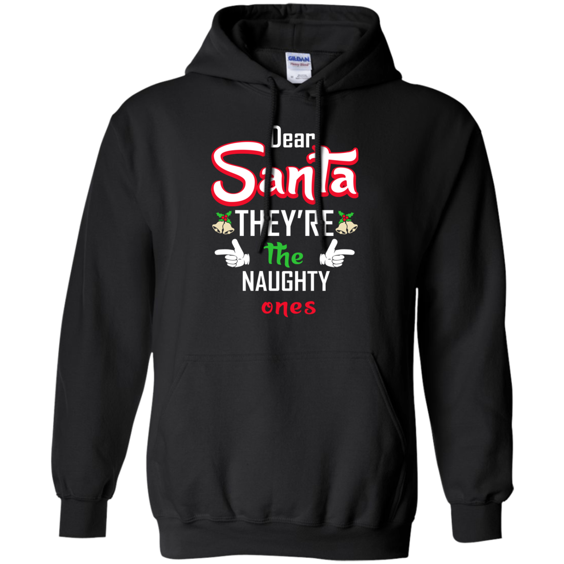 Christmas T-Shirt Dear Santa They're The Naughty Ones Black