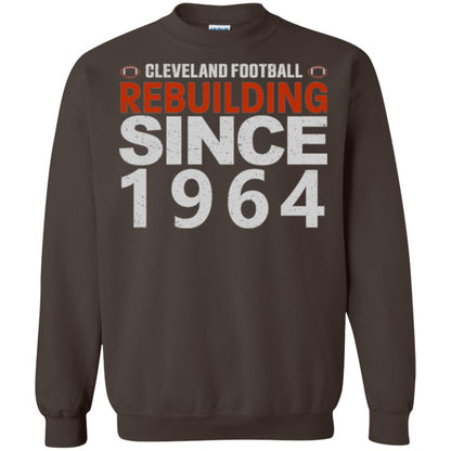 Football T-shirt Cleveland Football Rebuilding Since 1964 Dark Chocolate