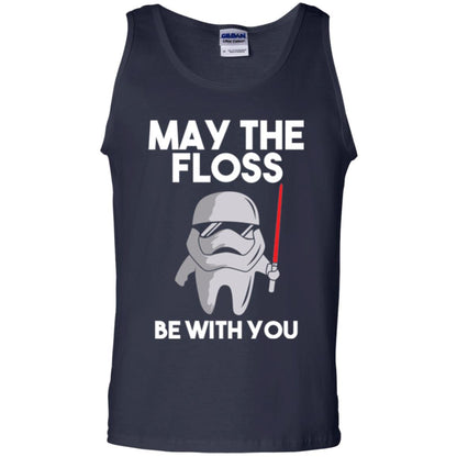 Dentist T-shirt May The Floss Be With You T-shirt Navy