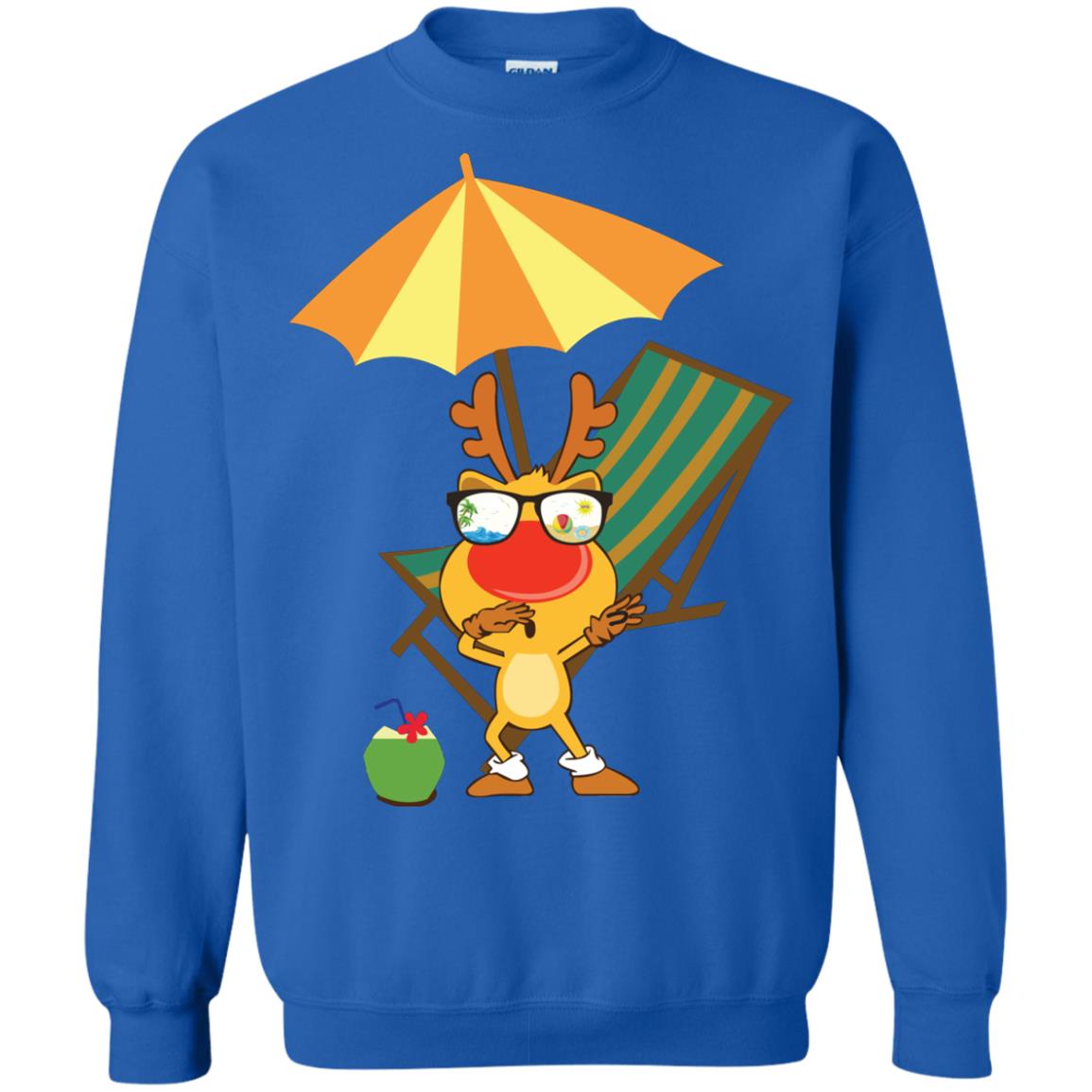 Dabbing Reindeer With Sunglasses Celebrate Xmas In July 2018 Shirt Royal