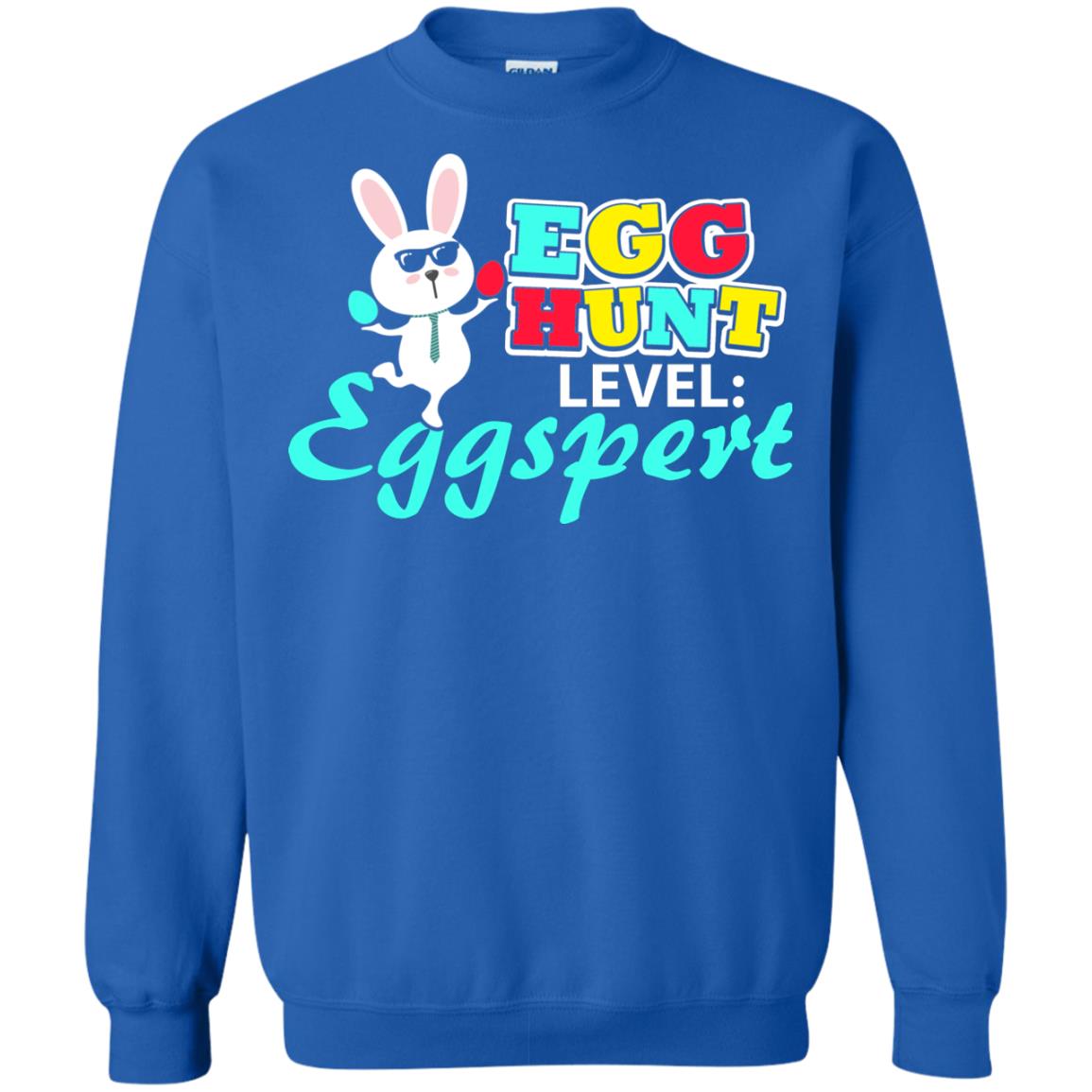 Egg Hunt Level Eggspert Easter Holiday T-shirt Royal