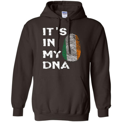 It's In My Dna Fingerprint Irish Ireland Gift Shirt Dark Chocolate