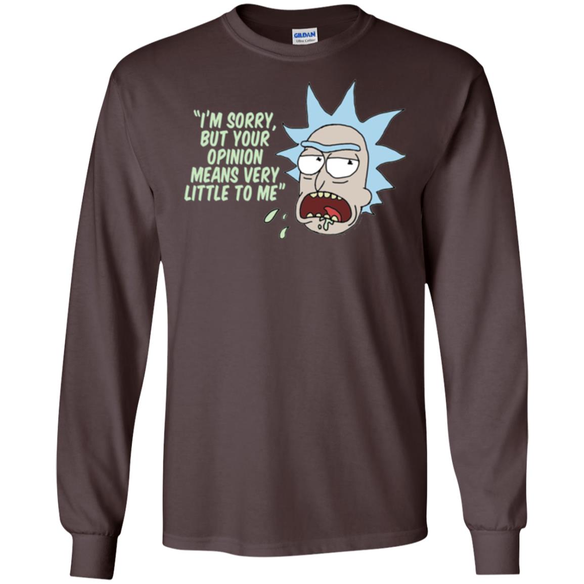 Rick And Morty T-shirt Your Opinion Means Very Little To Me Dark Chocolate
