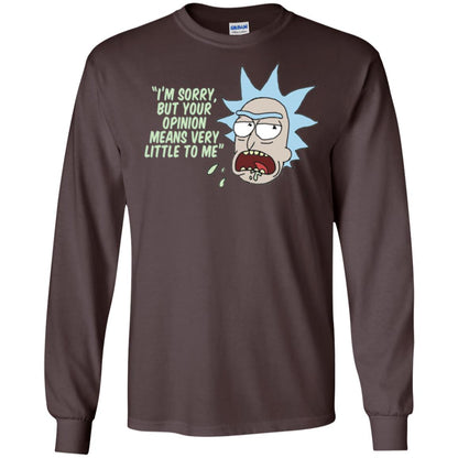 Rick And Morty T-shirt Your Opinion Means Very Little To Me Dark Chocolate